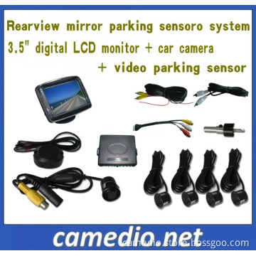 3.5inch Reversing Kit Reverse Camera Parking System (3.5" LCD+camera+video parking sensor)